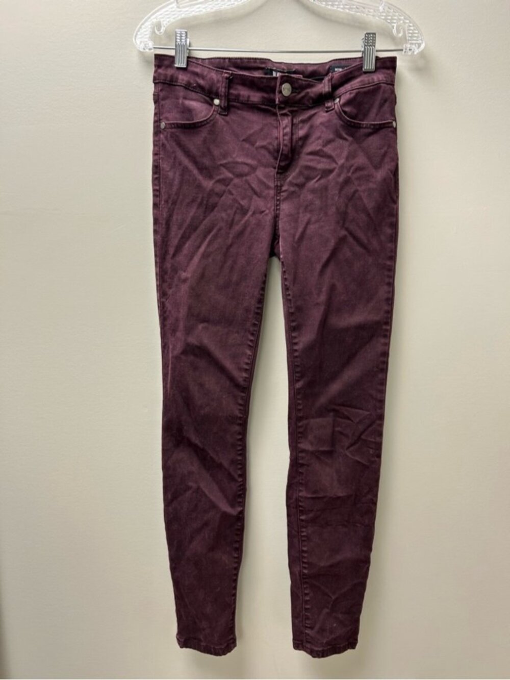 Buffalo David Bitton Women’s Dark Purple‎ Mid Rise Stretch Skinny Jeans